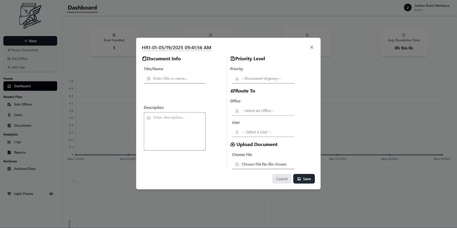 Routing Document Form