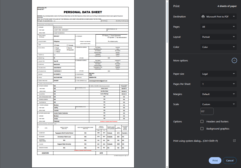 Printing form